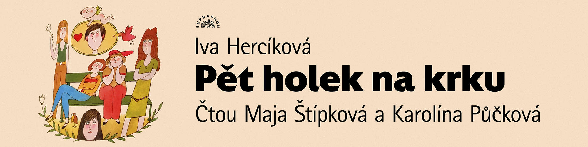 Pet holek na krku
