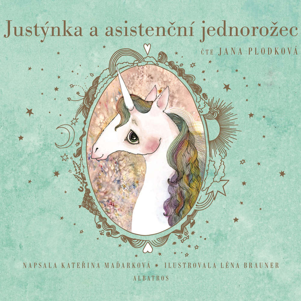 Obal audioknihy Justýnka a asistenční jednorožec