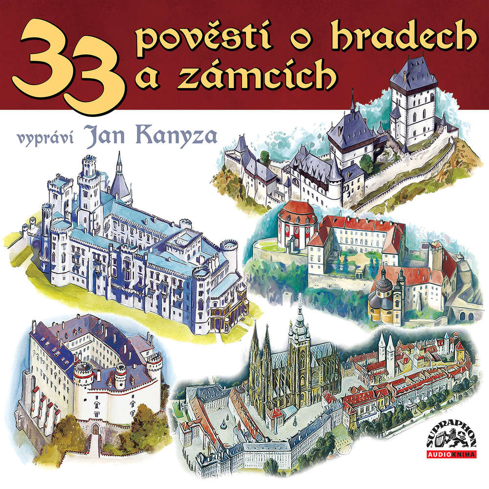Obal audioknihy 33 pověstí o českých hradech a zámcích