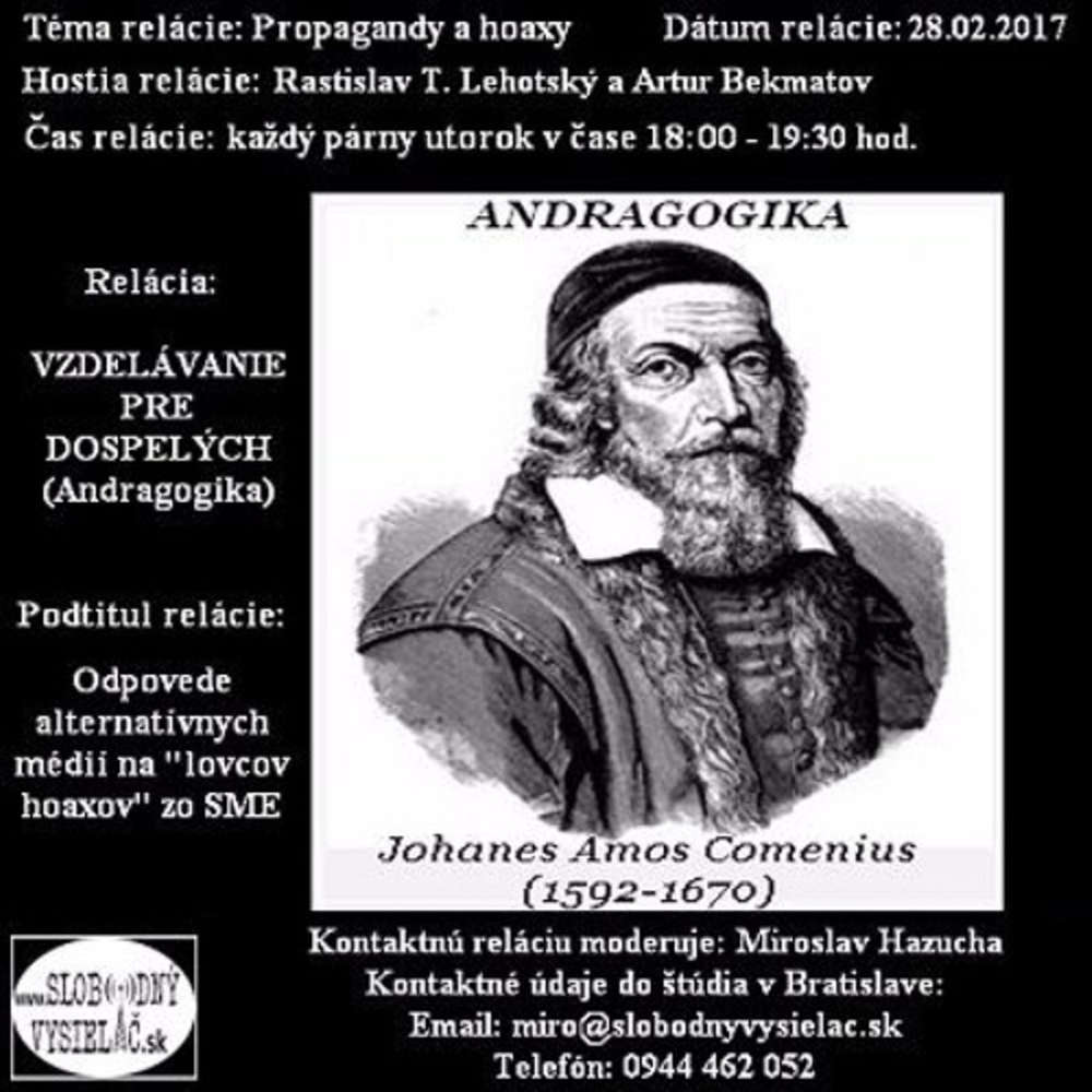 Vzdelavanie pre dospelych 41 2017 02 28 Propagandy hoaxy a odpovede alternativnych medii